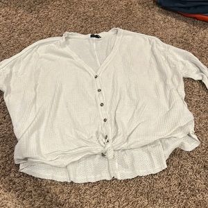 Urban Outfitters White Oversized Button Down Shirt